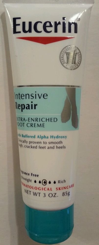 Eucerin Intensive Repair Extra Enriched Foot Creme with Alpha Hydroxy 3 oz/85 g