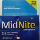 Midnite Drug Free Sleep Aid with Melatonin and Herbs 30 Cherry Chews Exp 5/18