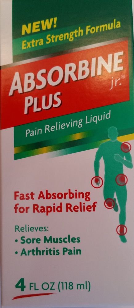 Absorbine Jr Plus Pain Relieving Liquid Full Size 4 0z New Sealed Exp 08/18