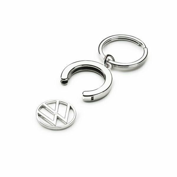 Volkswagen Key Ring Keychain Logo Keyring, Deposit &ETH;&iexcl;hip, Silver, Keyring