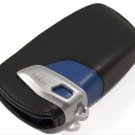 Genuine BMW Key Case Leather Black / Blue