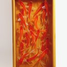 20 red Koi resin painting in the bamboo box