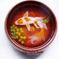 Red orange spot Koi resin painting
