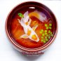 Red orange spot Koi resin painting