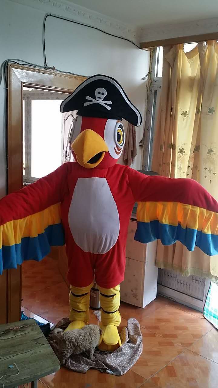 Free Shipping Pirate Parrot Mascot Costume For Halloween And Party