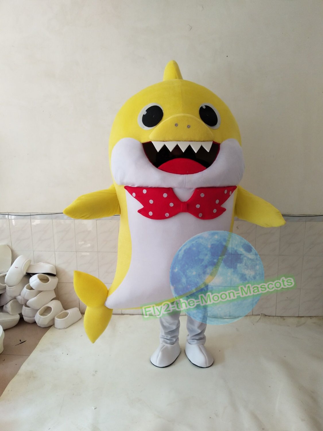 Free Shipping Baby Shark Dance Song Mascot Costume Yellow ...