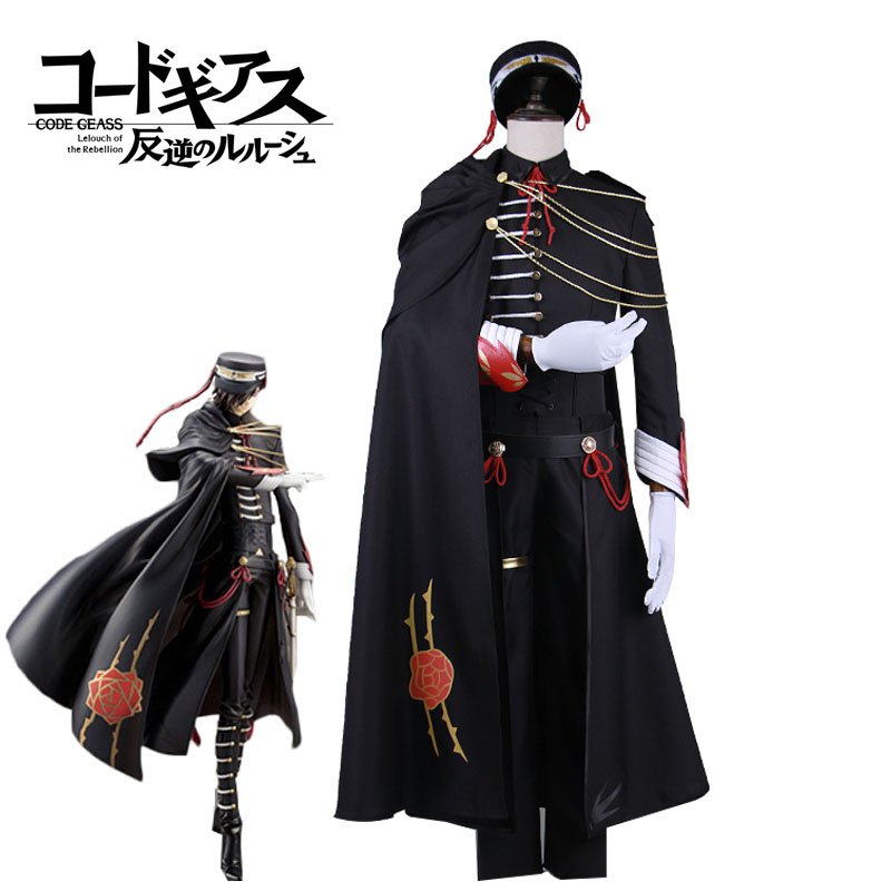 Free Shipping Code Geass Lelouch Of The Rebellion Code Black In Ashford Cosplay Costume