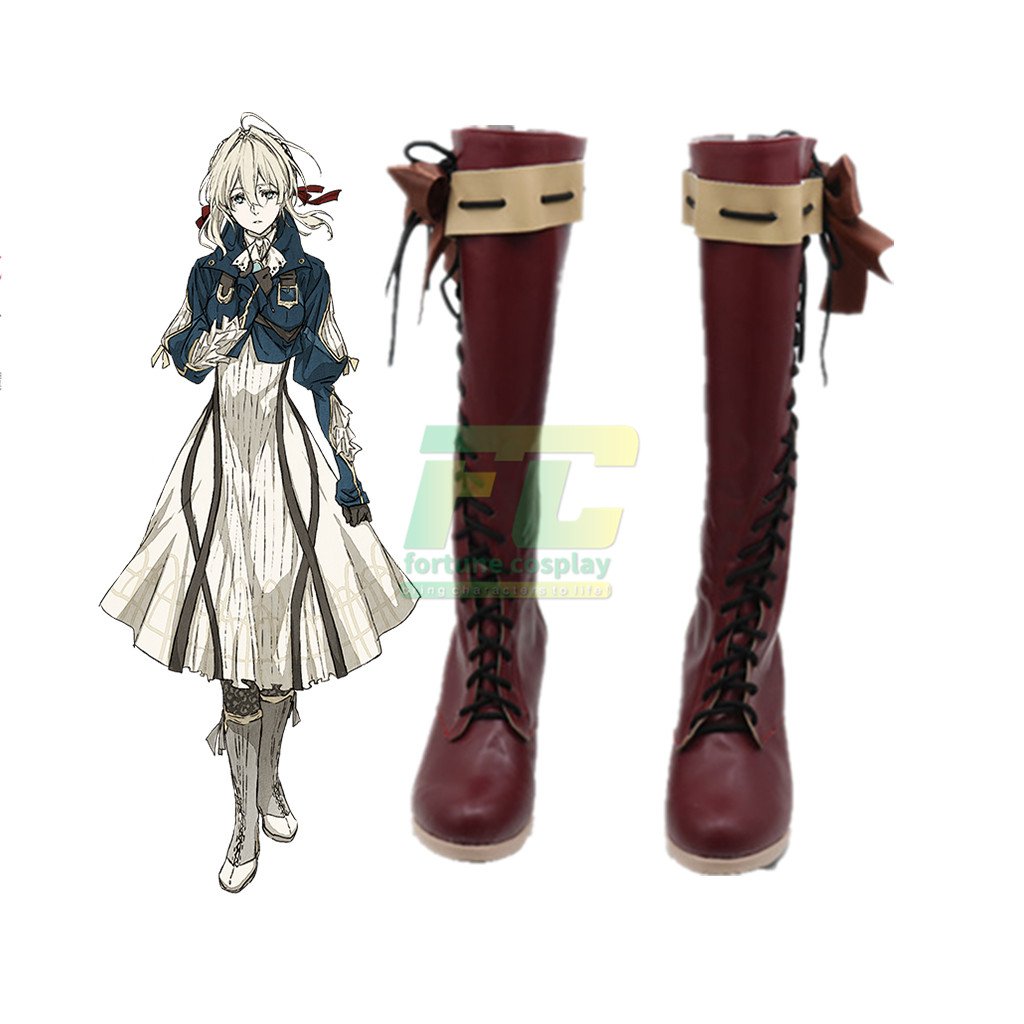 Free Shipping Violet Evergarden Cosplay Shoes Custom Made Boots