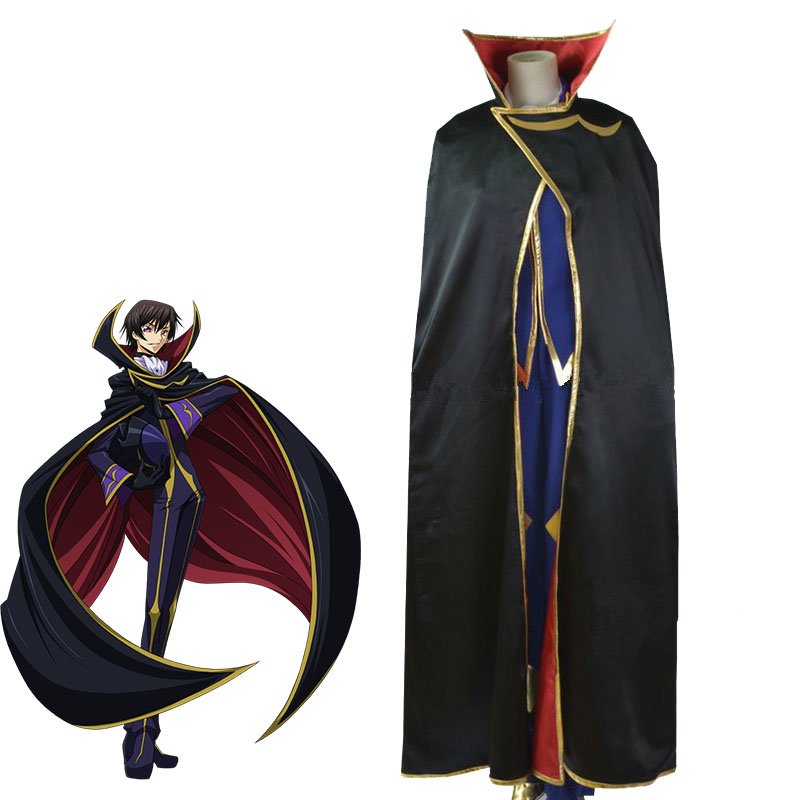 Free Shipping Code Geass Zero Lelouch Cosplay Costume Custom Made