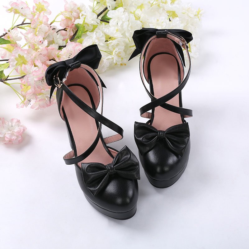 Free Shipping OW D.VA New Black Cat Lolita Black Shoes Cosplay Shoes ...