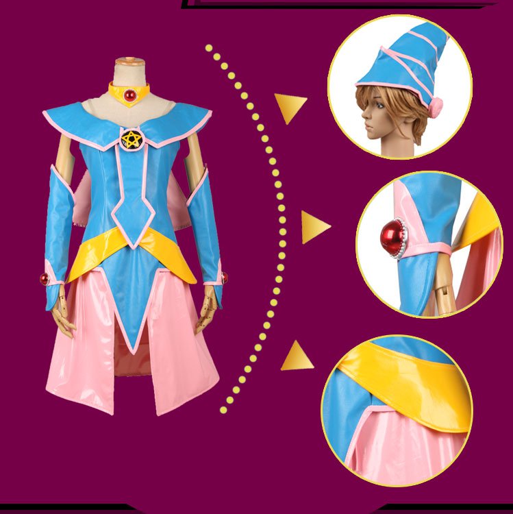 Free Shipping Yu Gi Oh Dark Magician Girl Cosplay Costume Custom Made