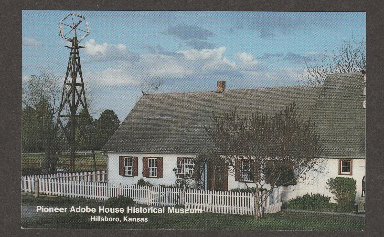 Pioneer Adobe House Historical Museum, Hillsboro, Kansas, Vintage Postcard