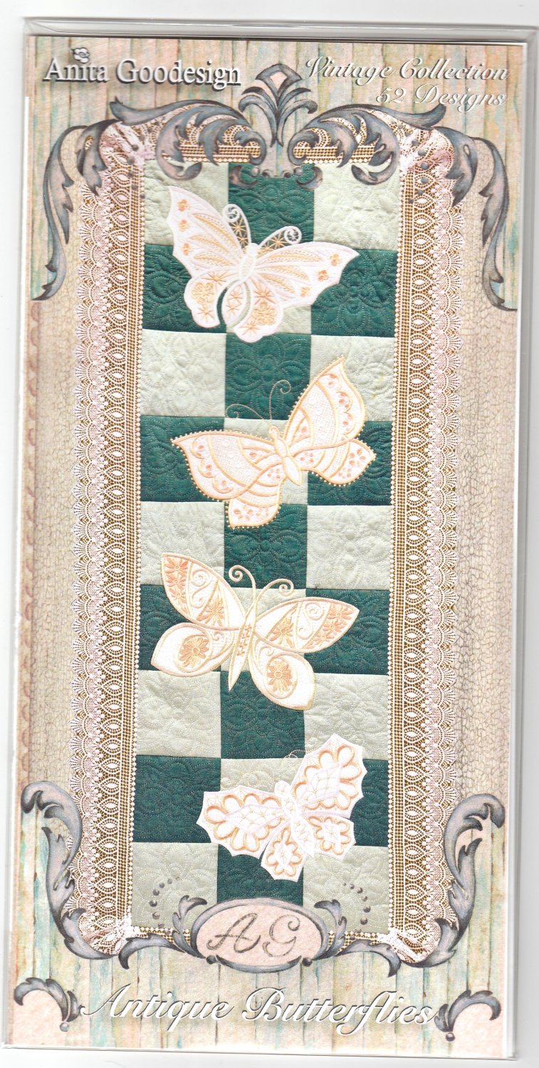 ANITA GOODESIGN Antique Butterflies 52 Designs Vintage Collection 151AGHD