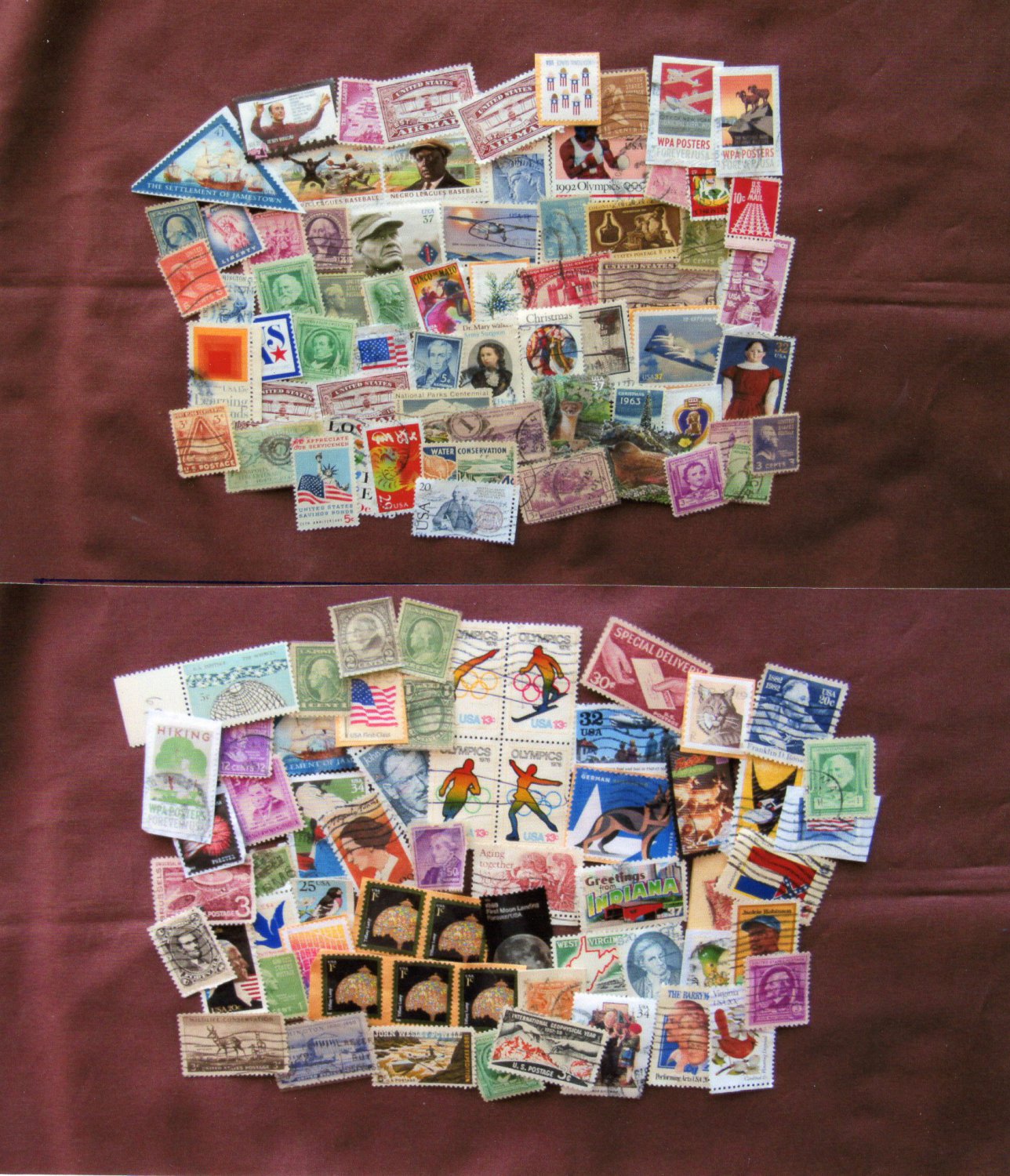 Large Assortment of Postage Stamps, Used, Card Making, Crafting, Grab