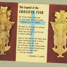 Legend of Crucifix Fish Postcard Skeleton Story Poem Florida Conrad S. Lantz