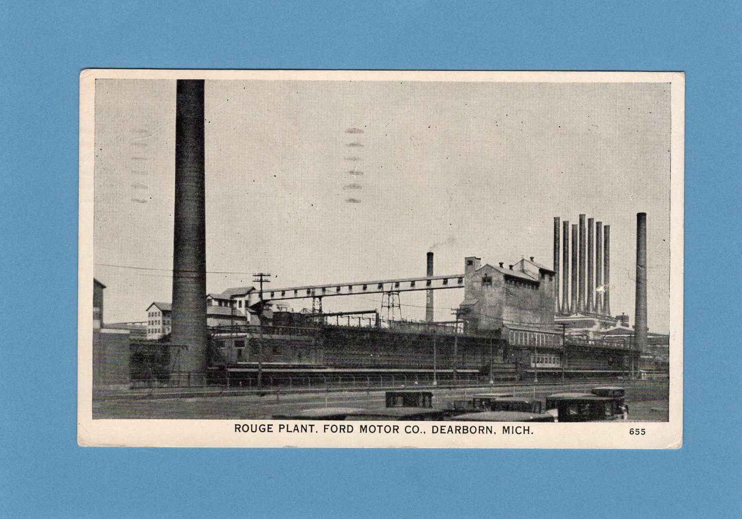 Rouge Plant, Ford Motor Company, Dearborn, Michigan, RPPC Postcard, Vintage, Docks