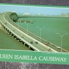 Queen Isabella Causeway, South Padre Island, Texas Vintage Postcard, Lithograph