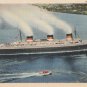 Postcard S. S. NORMANDIE Linen Vintage Ship