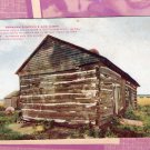 Abraham Lincoln's Log Cabin Old Building Historic Postcard, Divided Back, Grind Stone
