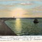 Halmstad, Sweden, Vagbrytaren Old Postcard, Waterfront Scene, FREE SHIPPING
