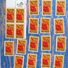 19 Christmas Traditional U.S. Postage Stamps With Angel, Altar, Miniature Art
