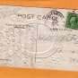 Golden Horseshoe Antique Postcard With Clover, Holly Berries
