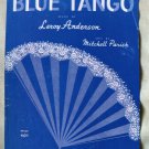 Blue Tango Vintage Sheet Music 1951 Leroy Anderson, Mitchell Parish Art Deco