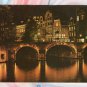 Amsterdam, Holland Postcard, Night View, Canal