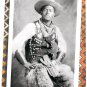 Western Cowboy, Seated, Studio Portrait, Vintage Postcard