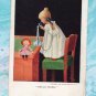 "Hello, Mama", Early Postcard, Little Girl With Telephone & Doll