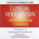 Clinical Verification: Verification of Homeopathic Symptoms [Paperback] [Apr