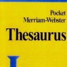 Pocket MerriamWebster Thesaurus [Paperback] [Jan 01, 1998] Langenscheidt
