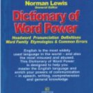 Dictionary Of Word Power [Paperback] NORMAN LEWIS