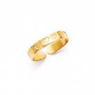 14K Yellow Gold Heart Toe Ring