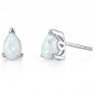 Sterling Silver 1.50 Carats Pear Shape Opal Stud Earrings