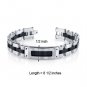 Stainless Steel Riveted Black & Two Tone Bracelet