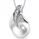 Sterling Silver 8mm Freshwater Pearl Pendant
