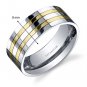 Mens Titanium Traditional 8mm Two Tone Band