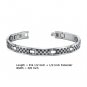 Stainless Steel Laser Chessboard Pattern Bracelet