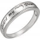 Sterling Silver "Guard My Heart" Purity Ring
