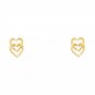14K Gold Mini Heart Post Earrings