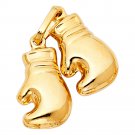 14K Yellow Gold Double Boxing Gloves Pendant