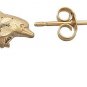 14K Yellow Gold Dolphin Stud Earrings