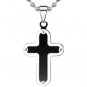 Stainless Steel Modern Cross  Pendant with Ball Chain