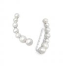 Sterling Silver or 14K Gold Plated Cultured Freshwater Pearl Ear Climbers