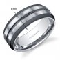 Men's 8mm Titanium Two Tone Comfort Fit Band
