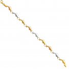 14K Tri-Color Gold Stampato Dolphin Bracelet