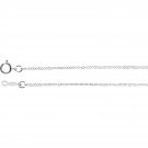 14K White Gold 1.3mm Cable Chain - 18" Long