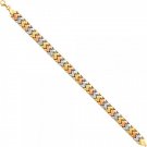 14K Tri-Color Gold Diamond Cut Stampato Bracelet