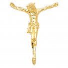14K Yellow Gold Medium Size Jesus Body Crucifix Pendant